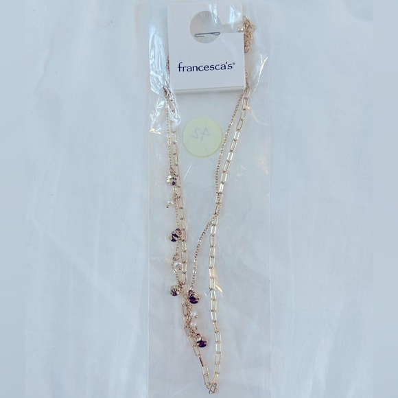 Jamie Two Row Hammered Pearl Necklace - Picture 4 of 6